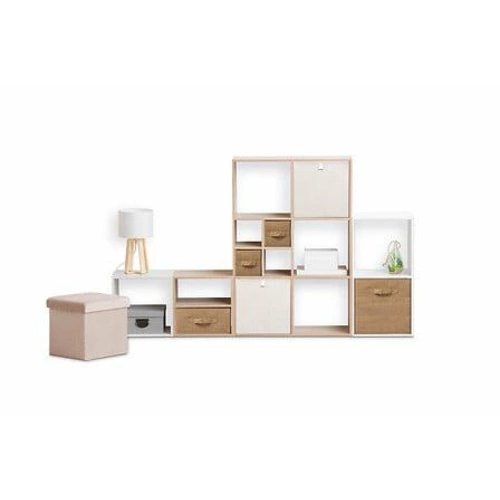 Pudełko materiałowe do regału Poly Arch beżowe 31x31x31cm na zabawki i garderobę 5five