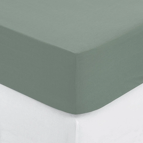Prześcieradło z gumką 90 x 190 cm  z zakładką 30 cm bawełna zielone