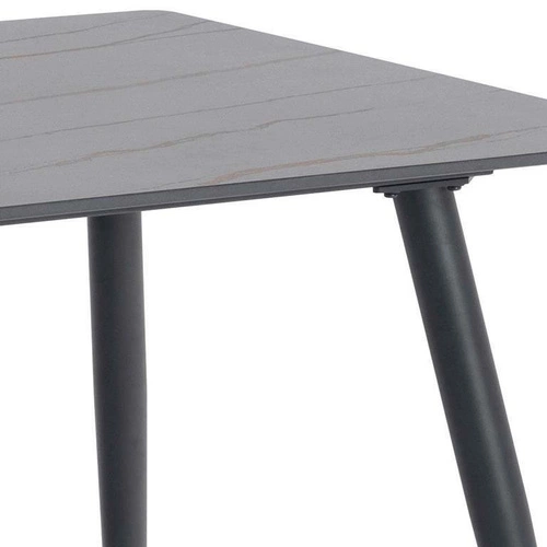 Stół do jadalni Wicklow 140x80 czarny nowoczesny z ceramicznym blatem marmurowym Actona