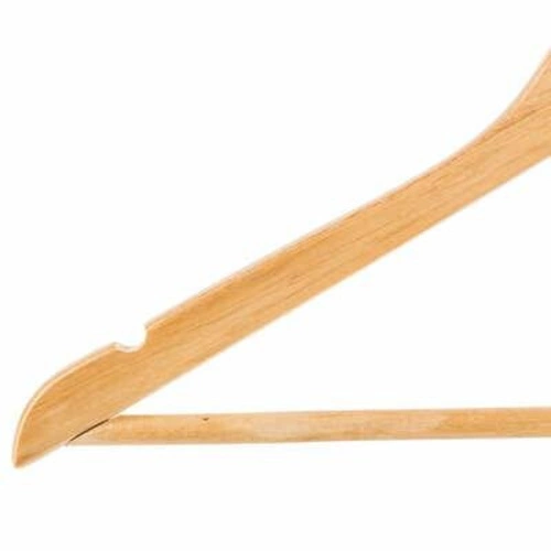 5five simply smart zestaw 8 drewnianych wieszaków na ubrania do szafy i garderoby naturalny