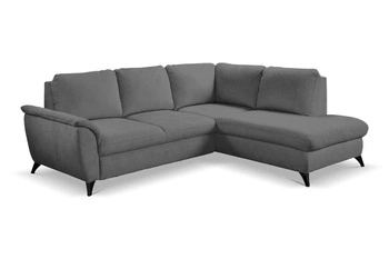 Narożnik z funkcją spania Nevada szary nowoczesny do salonu prawostronny z pojemnikiem