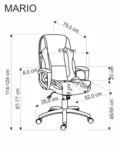 Fotel biurowy ergonomiczny Torinio Intesi czarny skórzany obrotowy z podłokietnikami TILT