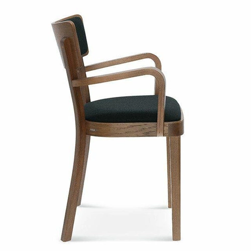 Krzesło drewniane tapicerowane Fameg Solid do jadalni i salonu z podłokietnikami premium