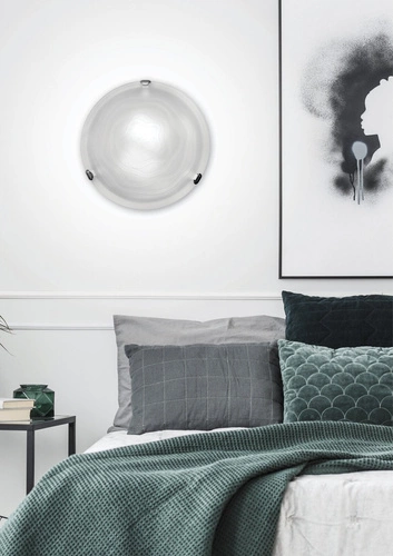 Plafon sufitowy LED Wrap 30 cm biały szklany nowoczesny do salonu i kuchni CANDELLUX