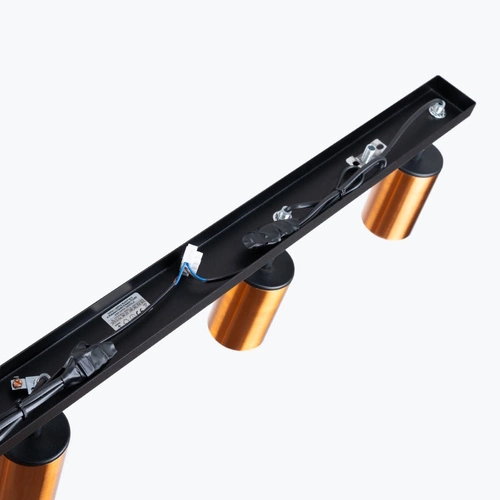 Plafon sufitowy WINX 4L czarny miedź nowoczesny do salonu i sypialni SOLLUX LIGHTING