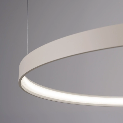 Nowoczesny żyrandol LED RIO 78 beżowy regulowany do salonu, jadalni lub kuchni 78 cm