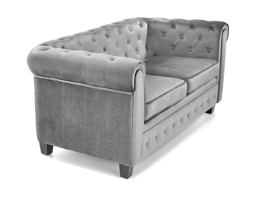 Sofa Dassion welwet szara