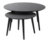 Zestaw 2 stolików kawowych Adda czarny dąb okrągły do salonu