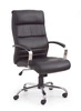 Fotel biurowy ergonomiczny Arizona Intesi czarny skórzany obrotowy z podłokietnikami