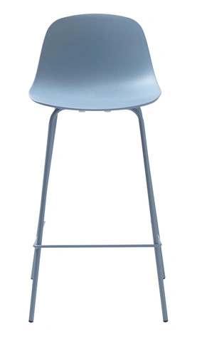 Hoker Whitby nowoczesny niebieski z oparciem do kuchni i wyspy metalowy 67 cm