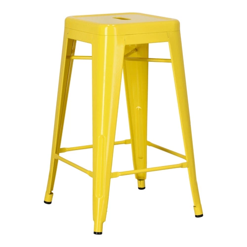 Hoker Paris 66cm żółty inspirowany Tolix  Outlet