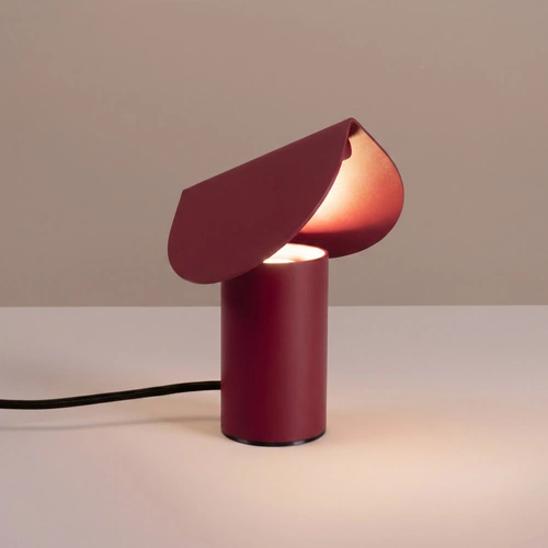 Lampa biurkowa LED BISCUIT burgund nowoczesna do gabinetu
