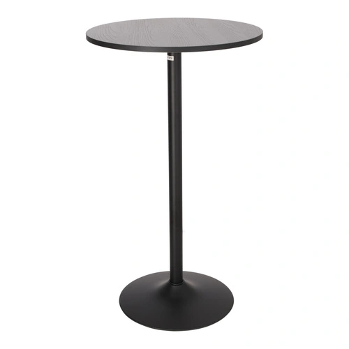 Stół barowy Hvar okrągły czarny nowoczesny do kuchni i restauracji metalowy 60 cm