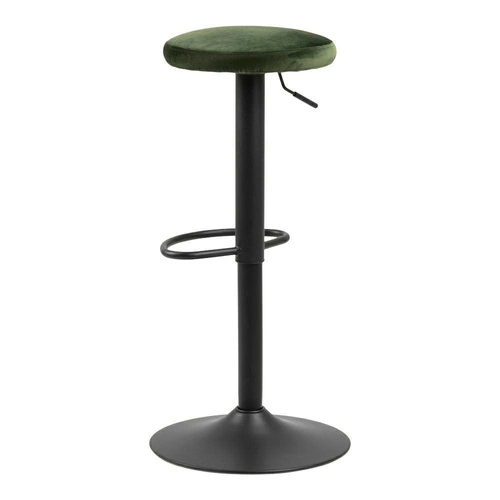 Hoker Finch Actona tapicerowany regulowany obrotowy zielony nowoczesny do kuchni wyspy