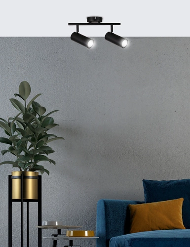 Lampa sufitowa Colly czarny 2x15W GU10  klosz czarny