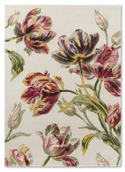 Dywan do salonu klasyczny kwiatowy Gosford Cranberry 170x240cm wełniany ręcznie tkany Laura Ashley