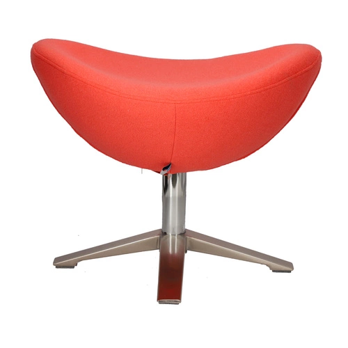 Podnóżek obrotowy Jajo Soft D2.DESIGN tapicerowany koralowy do salonu inspirowany Egg