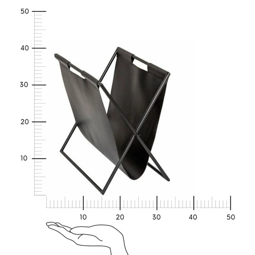 Gazetnik Twisted Lime PU czarny