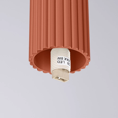 Plafon sufitowy nowoczesny HALO ochra czerwona IP44 okrągły do salonu i sypialni SOLLUX