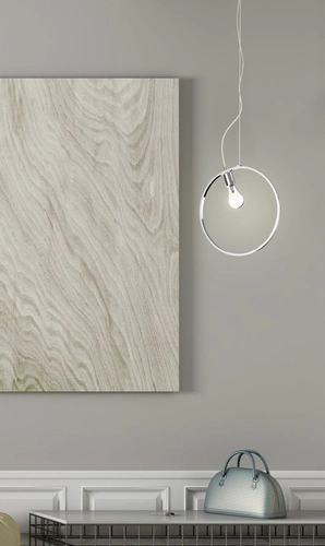 Lampa wisząca Skiros 35 1x60W E27 led+12W LED chromowy 4000K