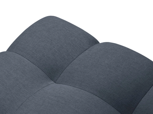 Pufa pikowana Justin niebieska kwadratowa tapicerowana do salonu i sypialni glamour 60x60 cm