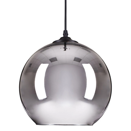 Lampa wisząca kula MIRROR GLOW chrom 30 cm nowoczesna do salonu i nad wyspę