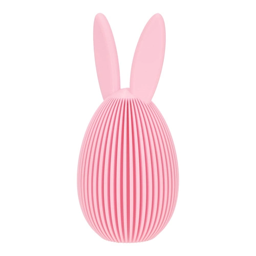 Figurka wielkanocna Jajko z uszami Intesi duża różowa dekoracja świąteczna na stół nowoczesna