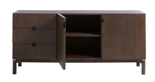 Komoda Arun 160 cm espresso nowoczesna z szufladami do salonu