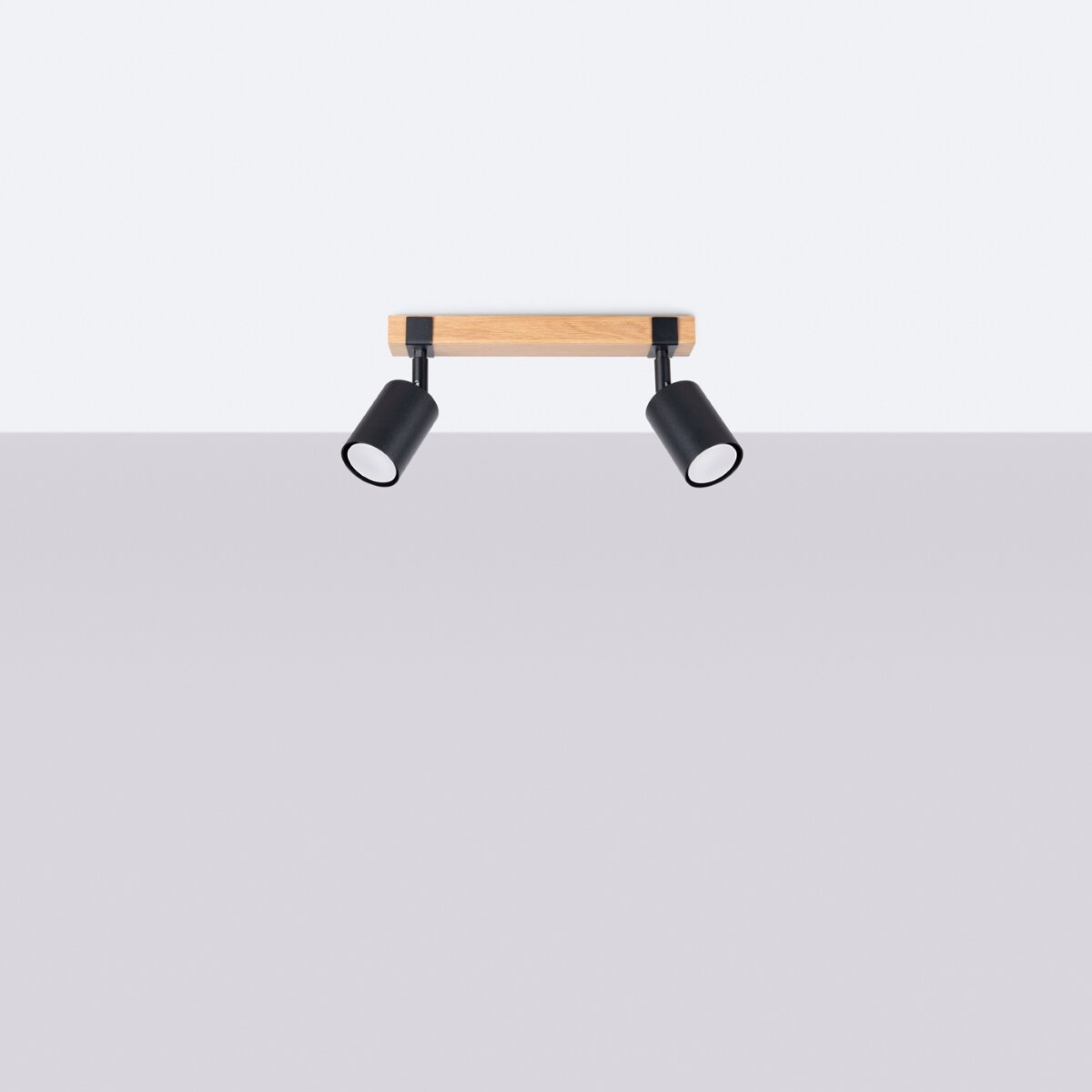 Plafon sufitowy FAGER 2 czarny skandynawski regulowany do salonu i sypialni LED GU10