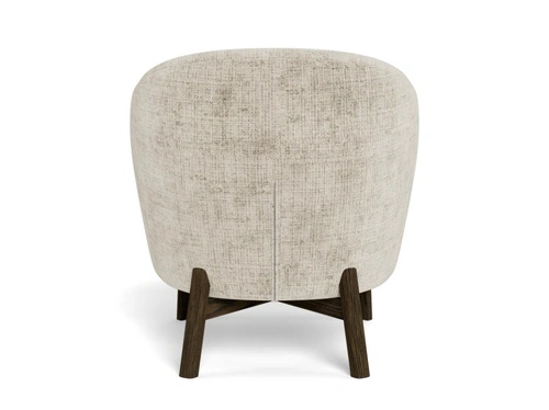 Fotel wypoczynkowy Darlene beżowy aksamitny do salonu skandynawski