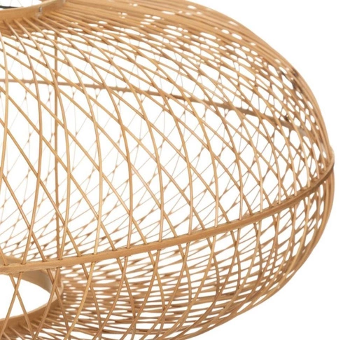 Lampa wisząca Loren bambusowa okrągła regulowana do salonu i nad stół 60cm boho