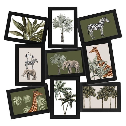 Czarna multiramka na 9 zdjęć 10x15 Cali Atmosphera nowoczesna ramka na ścianę
