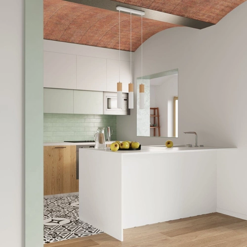 Lampa wisząca Pablo 3-punktowa biała nowoczesna nad stół do salonu i kuchni