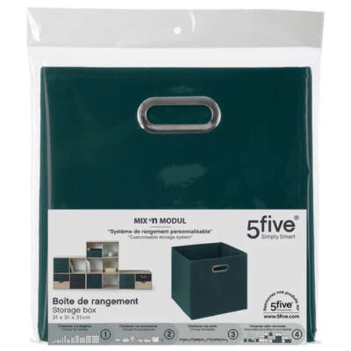 Pudełko materiałowe do regału 31x31 z metalowym uchwytem 5five simply smart morskie