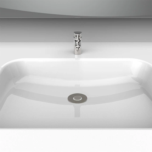 Korek do zlewu uniwersalny Intesi 6 cm chromowany metalowy do kuchni i łazienki nowoczesny