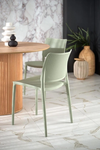 Stół okrągły do jadalni Delar 120 cm, nowoczesny dąb naturalny, skandynawski na jednej nodze