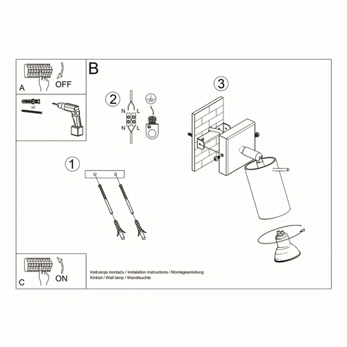 Kinkiet BERG nowoczesny drewniany kinkiet ścienny do salonu i sypialni Sollux 20 cm
