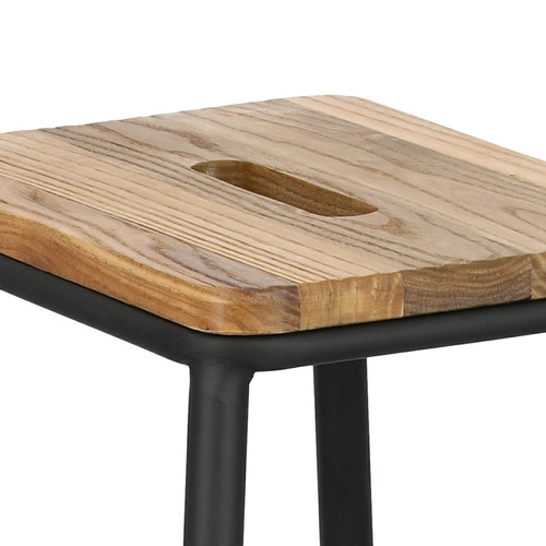 Hoker Seattle Black Intesi nowoczesny drewniany do kuchni i wyspy, czarny, 66 cm