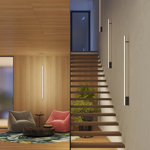 Kinkiet ścienny LED LAGOM 150 czarny nowoczesny do salonu i sypialni aluminium 4000K