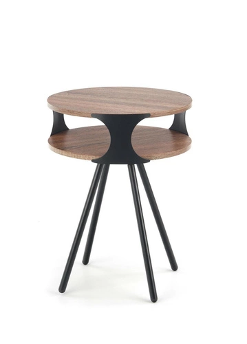 Stolik kawowy Nabul czarna / ciemny dąb