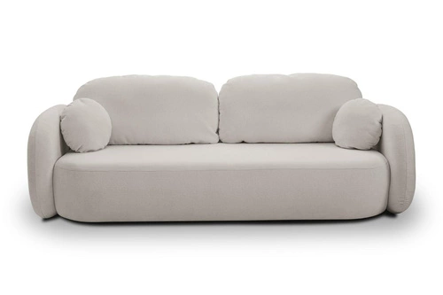 Sofa rozkładana Salby 3 osobowa z funkcją spania i pojemnikiem szara do salonu