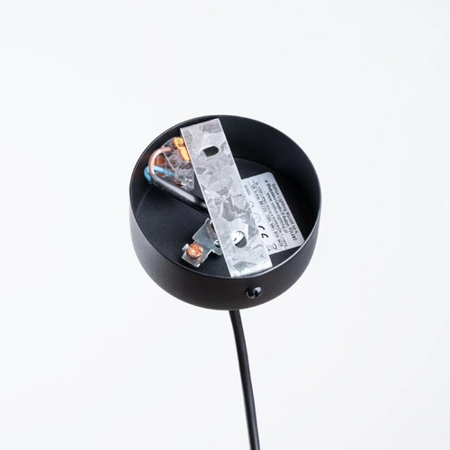 Lampa wisząca kula HYPERION 1 czarna nowoczesna do salonu regulowana wysokość