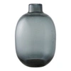 Wazon szklany Echo czarny dymiony 35 cm wysoki wazon do salonu
