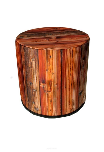 Pufa Rosewood okrągła tapicerowana multikolor do salonu i sypialni nowoczesna Intesi 40 cm