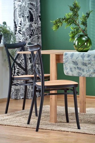 Stół rozkładany do jadalni Nalma Intesi 80–160 cm nowoczesny dąb naturalny kwadratowy