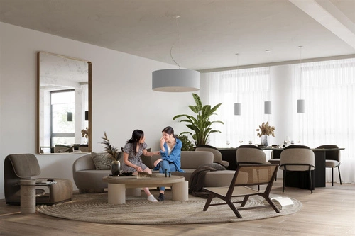 Żyrandol Otto biały nowoczesny lampa wisząca do salonu i jadalni 15 cm