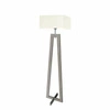 Lampa podłogowa JAWA abażur ecru stelaż popielaty
