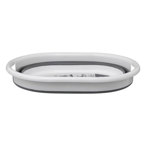 Kosz na pranie do łazienki rozkładany biało-szary 21 l owalny 5five simply smart