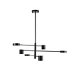 Lampa wisząca LED CLEX 6-punktowa czarna 100 cm nowoczesna do salonu i jadalni