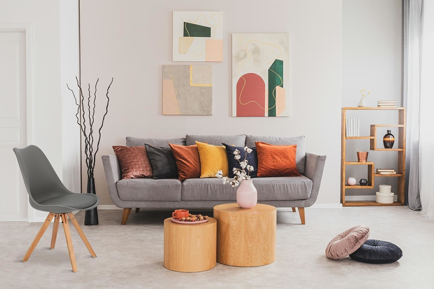 Krzesło Norden Star Square PP czarny/naturalny